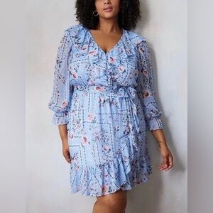 LC Lauren Conrad dress floral midi size 3XL